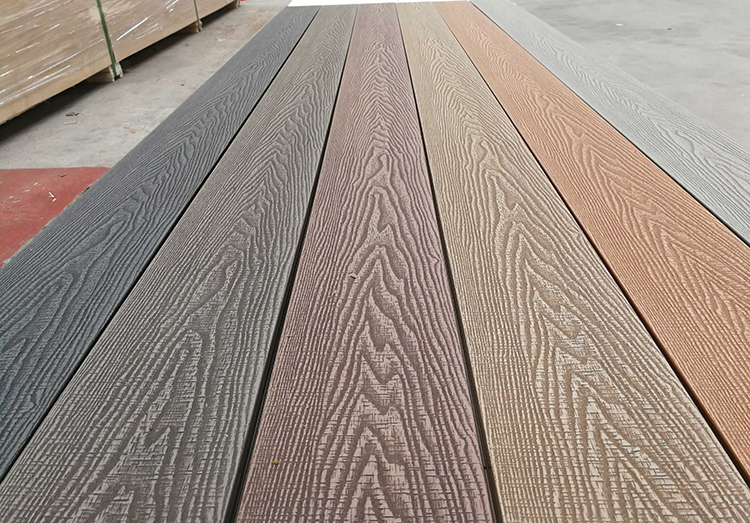 3D embossing wpc decking 