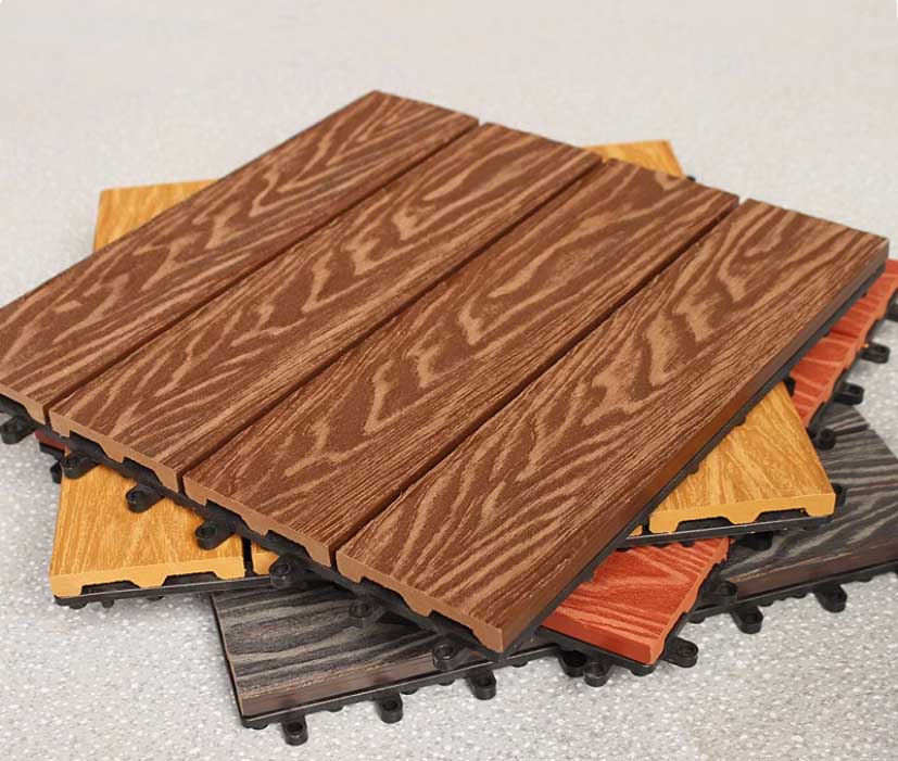 china wpc interlocking decking tile